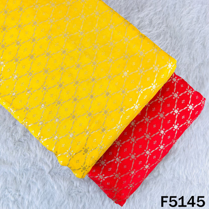 Zari Work Banarasi Gerogette Fabric -F5145