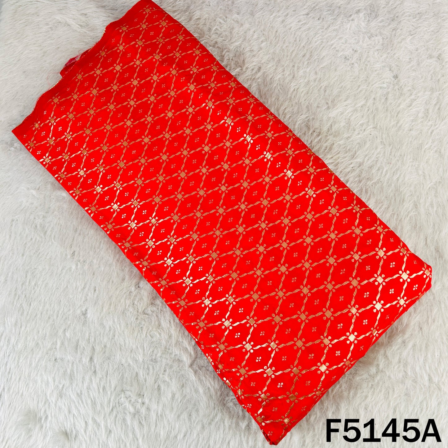 Zari Work Banarasi Gerogette Fabric -F5145