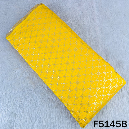 Zari Work Banarasi Gerogette Fabric -F5145