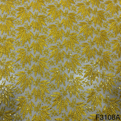Thread Sequins Embroidered Net Fabric-F3108