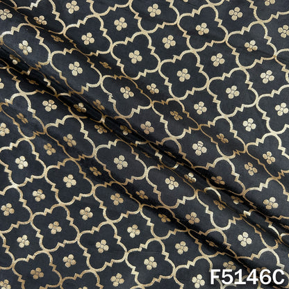 Zari Work Banarasi Silk Fabric-F5146