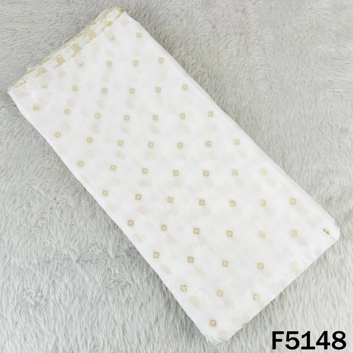 Zari Work Banarasai Jaquard Silk Fabric-F5148