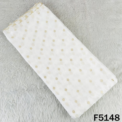 Zari Work Banarasai Jaquard Silk Fabric-F5148