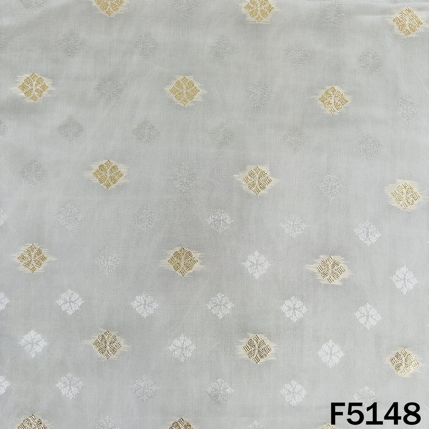Zari Work Banarasai Jaquard Silk Fabric-F5148