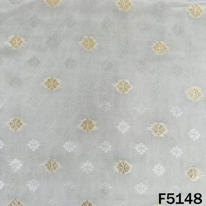Zari Work Banarasai Jaquard Silk Fabric-F5148