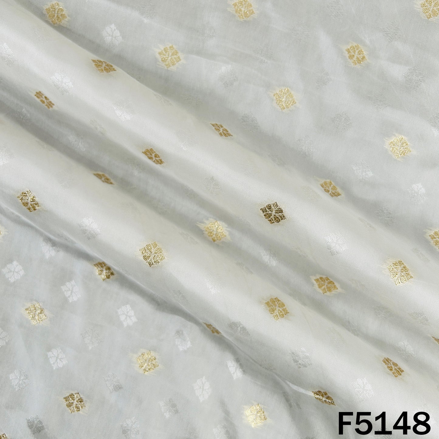 Zari Work Banarasai Jaquard Silk Fabric-F5148