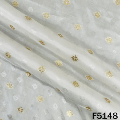 Zari Work Banarasai Jaquard Silk Fabric-F5148