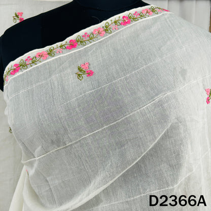 Thread Sequins Work Mul Chanderi Dupatta - D2366