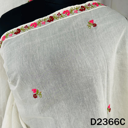 Thread Sequins Work Mul Chanderi Dupatta - D2366