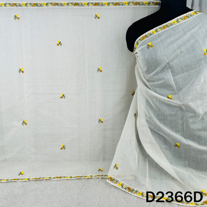 Thread Sequins Work Mul Chanderi Dupatta - D2366
