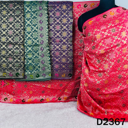 Zari Work Bandhani Dola Silk Dupatta - D2367