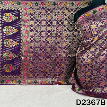 Zari Work Bandhani Dola Silk Dupatta - D2367