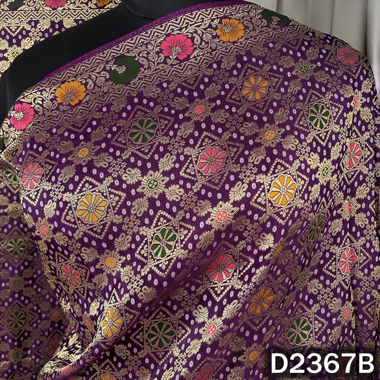 Zari Work Bandhani Dola Silk Dupatta - D2367