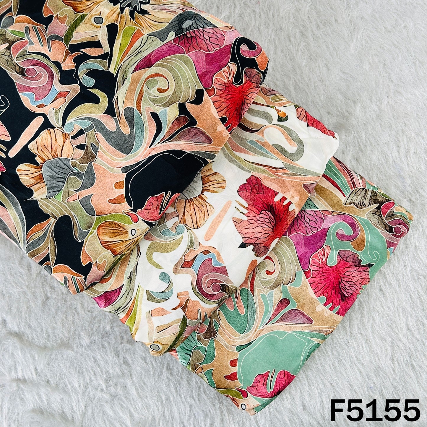 Digital Print Viscose Crepe Fabric - F5155