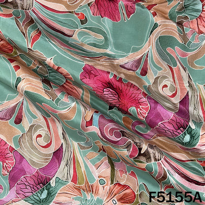 Digital Print Viscose Crepe Fabric - F5155
