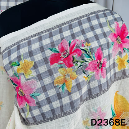 Digital Print Linen Dupatta - D2368