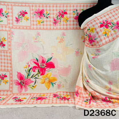 Digital Print Linen Dupatta - D2368