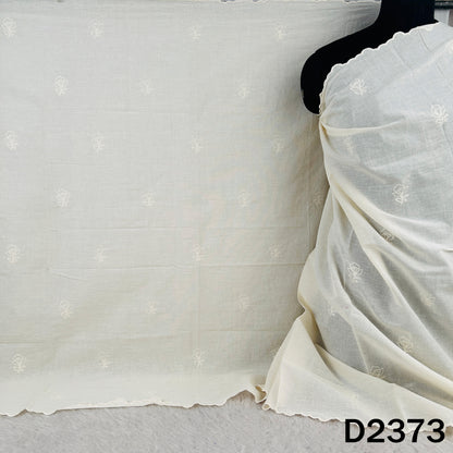 Dyeable Thread Work Kora Cotton Dupatta - D2373