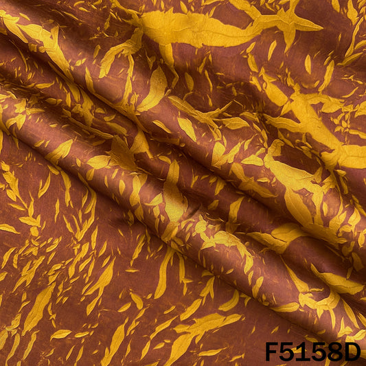 Digital Print Crush Satin Fabric - F5158