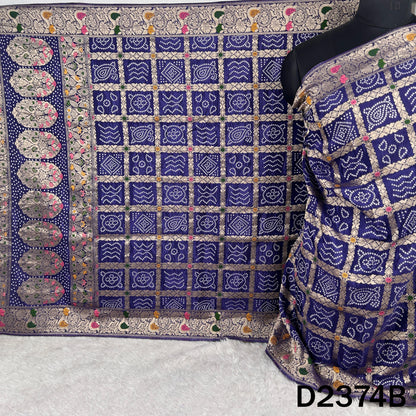 Zari Work Bandhani Dola Silk Dupatta - D2374
