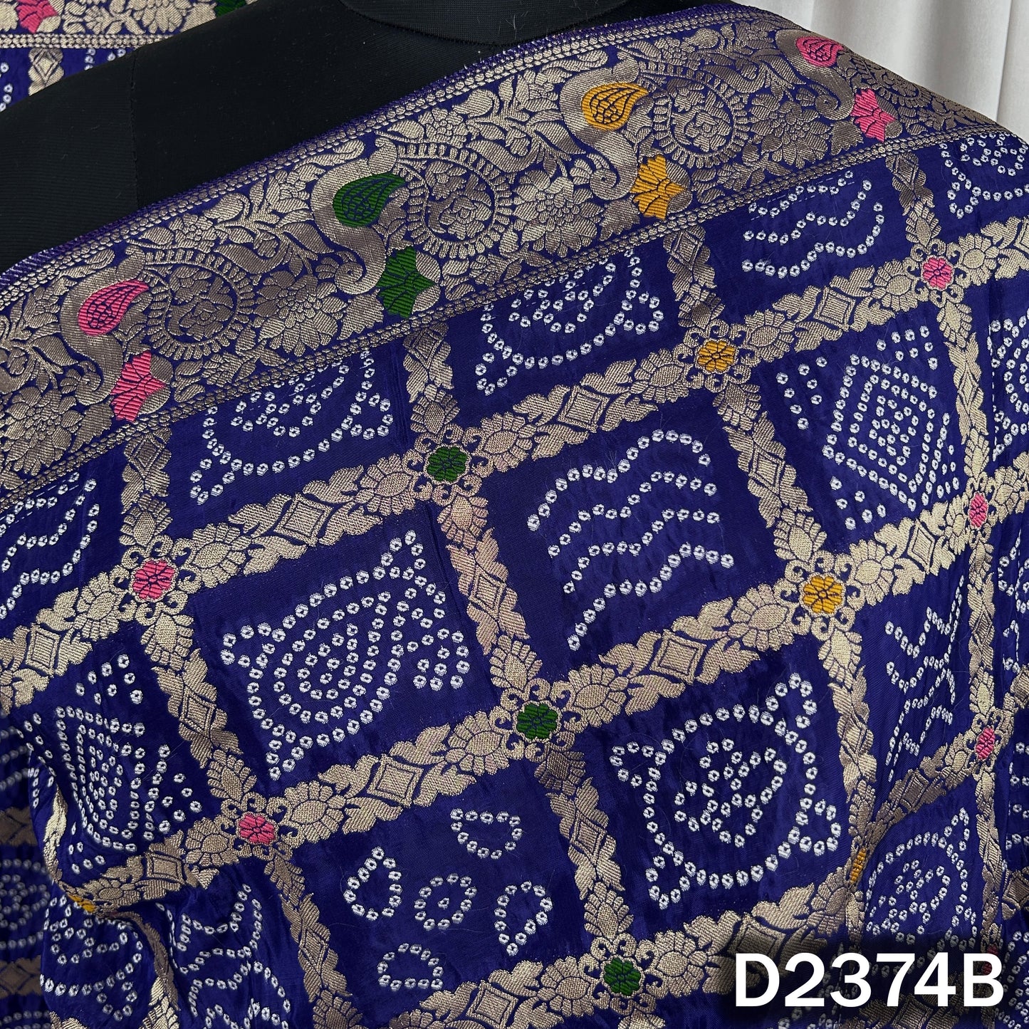 Zari Work Bandhani Dola Silk Dupatta - D2374