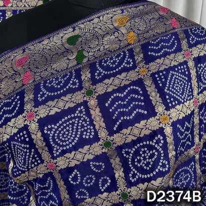 Zari Work Bandhani Dola Silk Dupatta - D2374