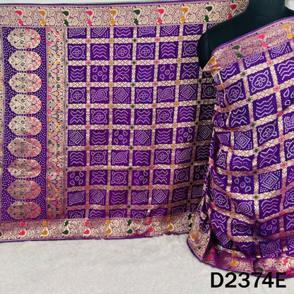 Zari Work Bandhani Dola Silk Dupatta - D2374