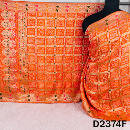 Zari Work Bandhani Dola Silk Dupatta - D2374