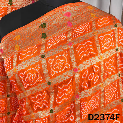 Zari Work Bandhani Dola Silk Dupatta - D2374