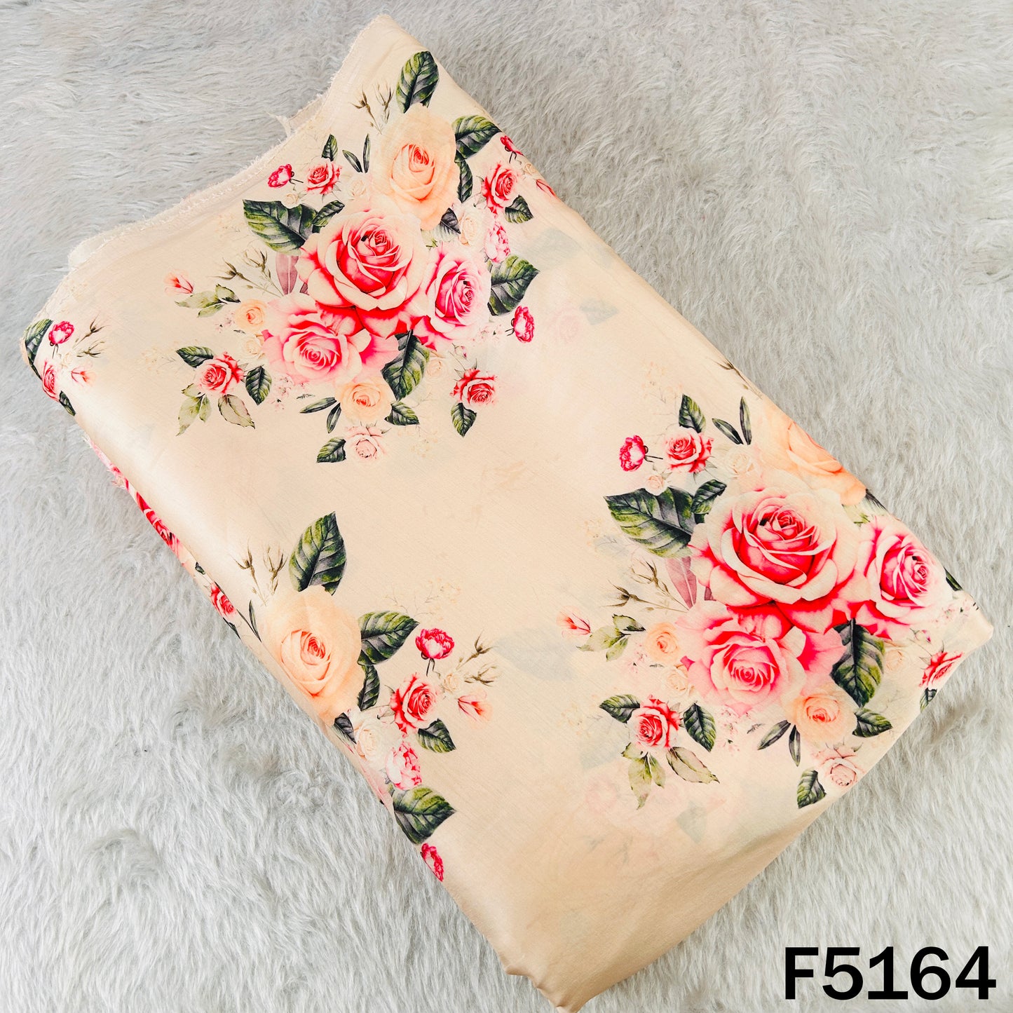 Digital Print Linen Satin Fabric - F5164