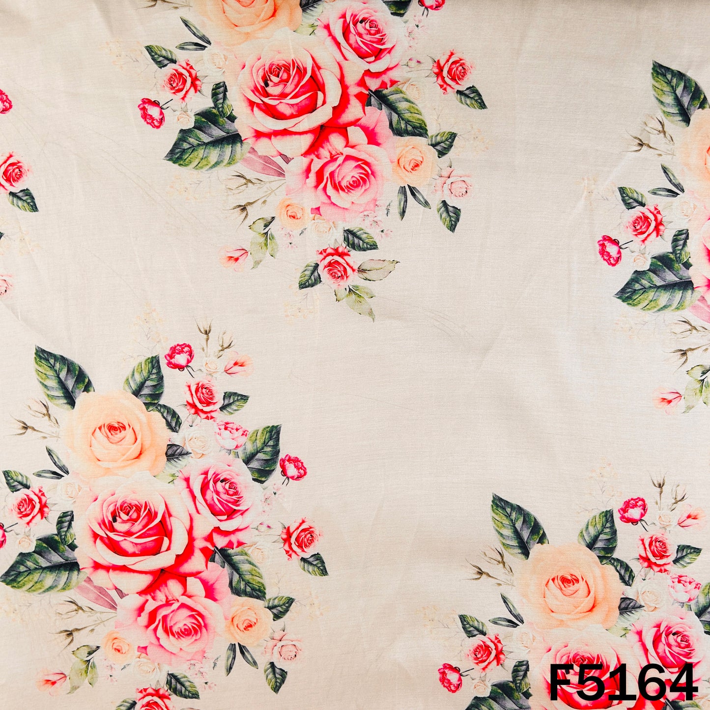 Digital Print Linen Satin Fabric - F5164