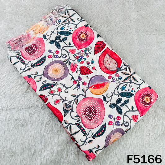 Digital Print Crepe Satin Fabric -F5166