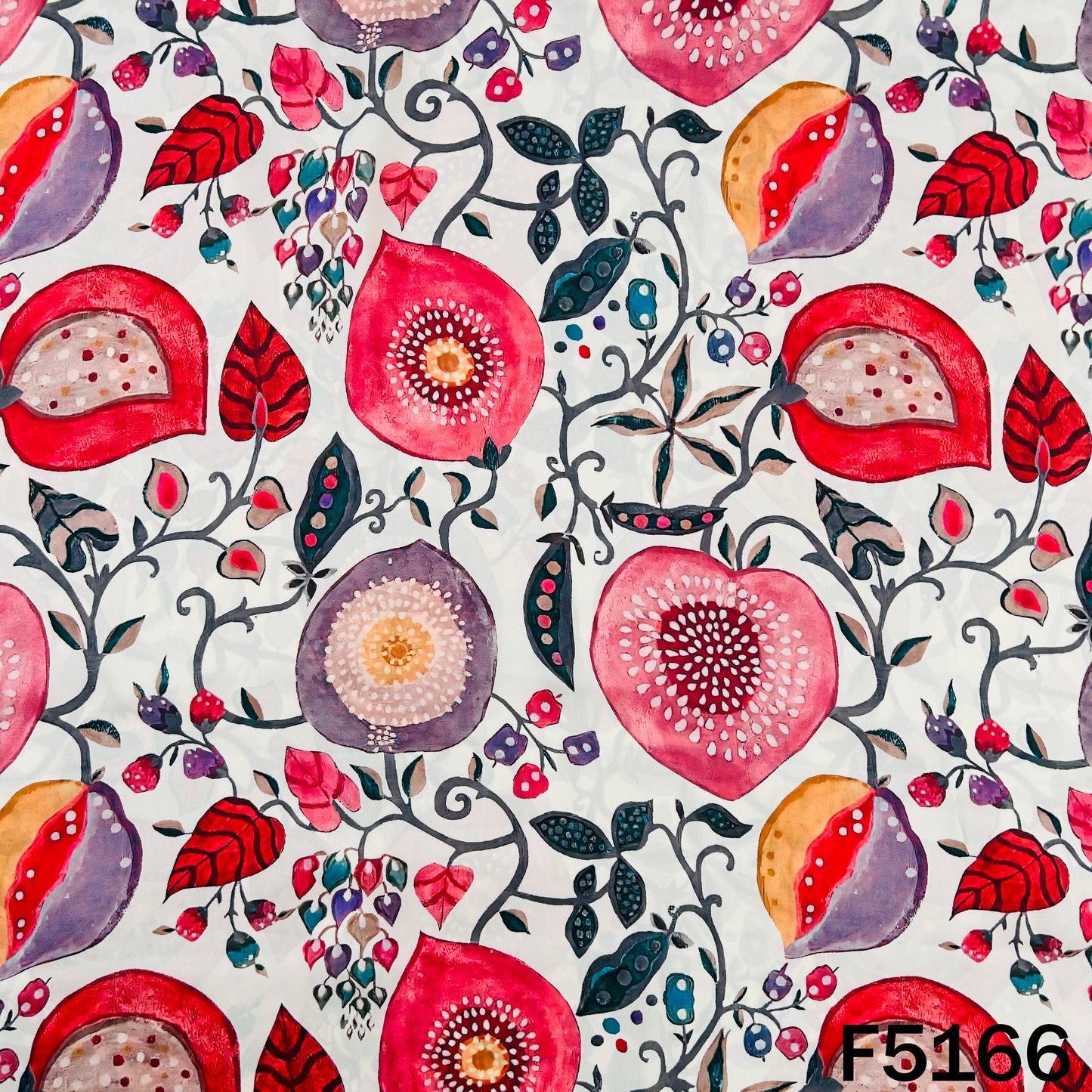 Digital Print Crepe Satin Fabric -F5166