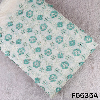 Embordered Applique Work Mul Chanderi Fabric - F6635