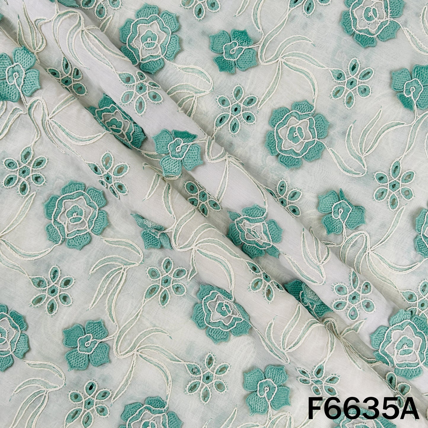 Embordered Applique Work Mul Chanderi Fabric - F6635