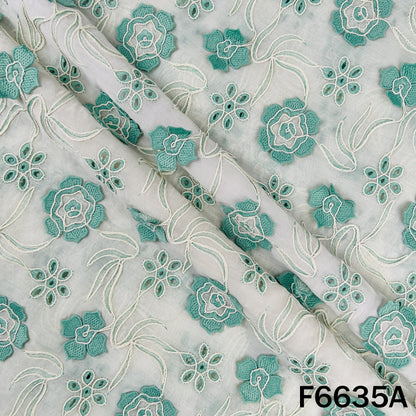 Embordered Applique Work Mul Chanderi Fabric - F6635