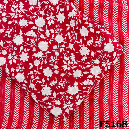 Digital Print Viscose Crepe Fabric- F5168