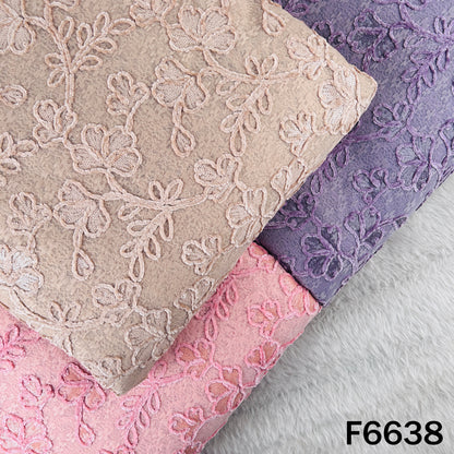 Sequins Brasso Work Self Net Fabric - F6638