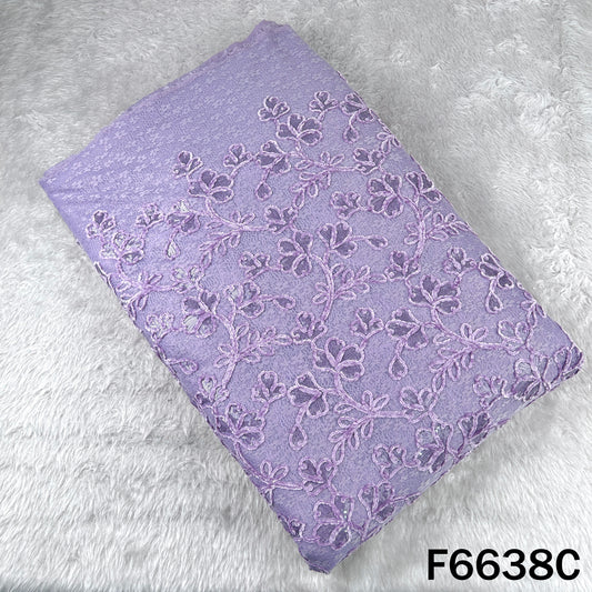 Sequins Brasso Work Self Net Fabric - F6638