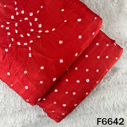 Bandhani Print Modal Satin Fabric - F6642