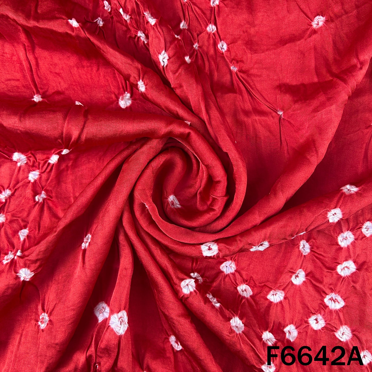 Bandhani Print Modal Satin Fabric - F6642