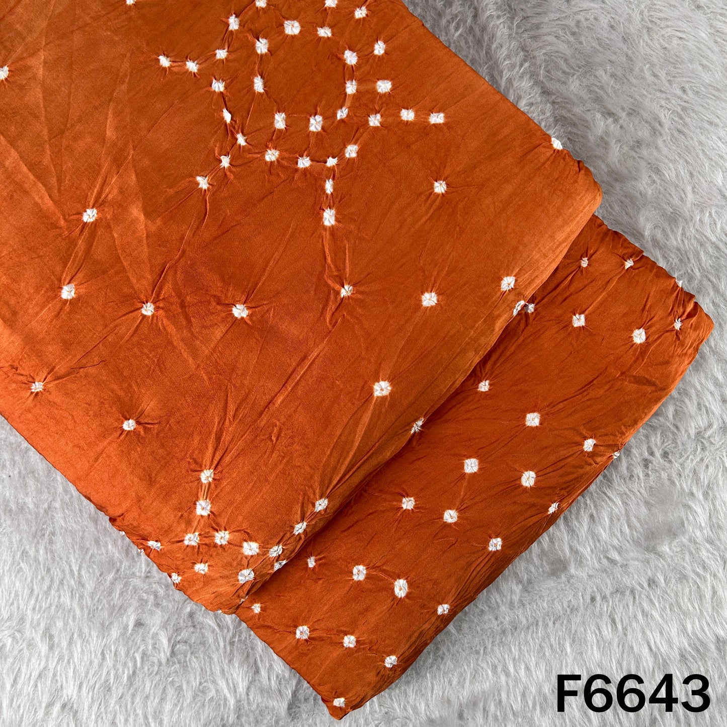 Bandhani Print Modal Satin Fabric - F6643