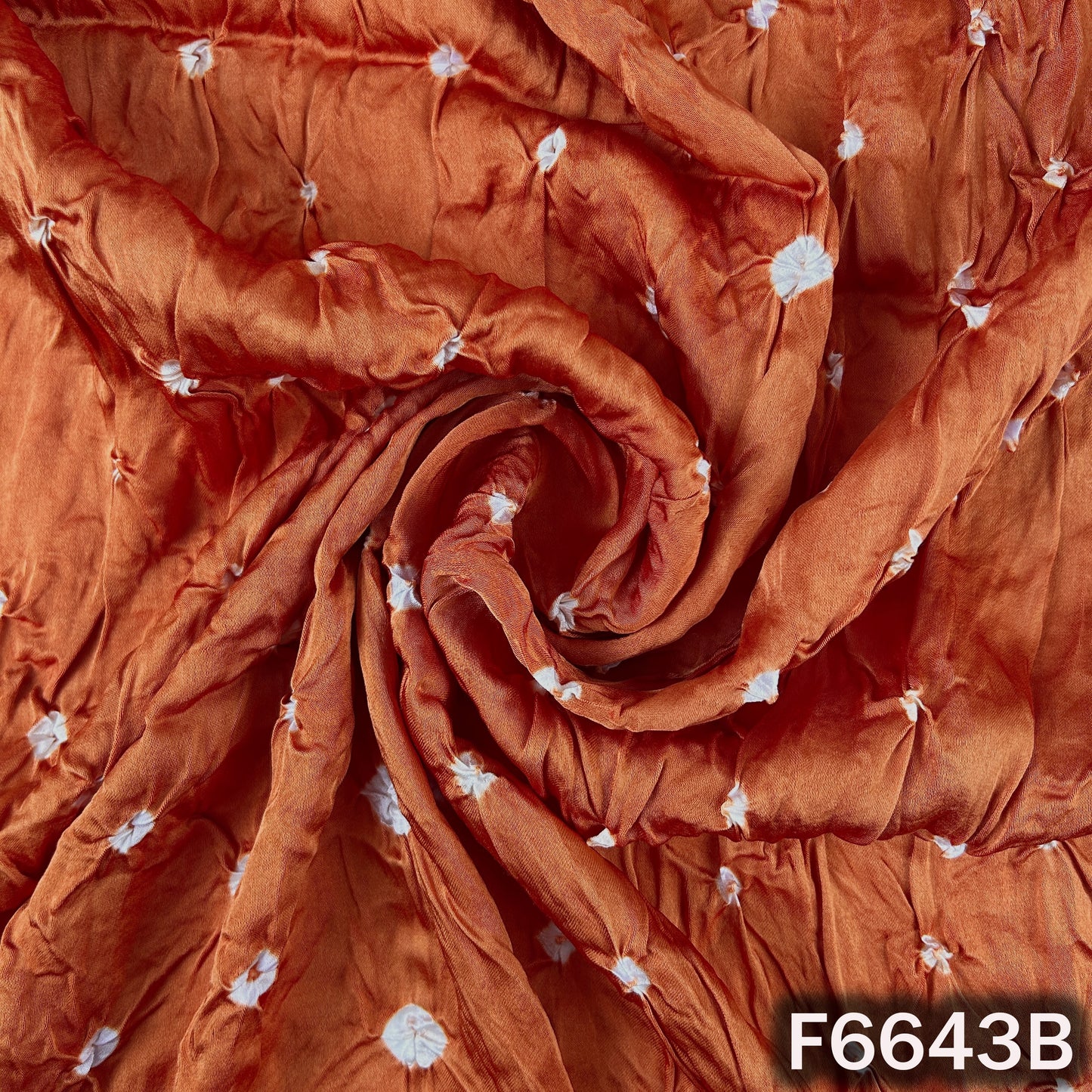 Bandhani Print Modal Satin Fabric - F6643