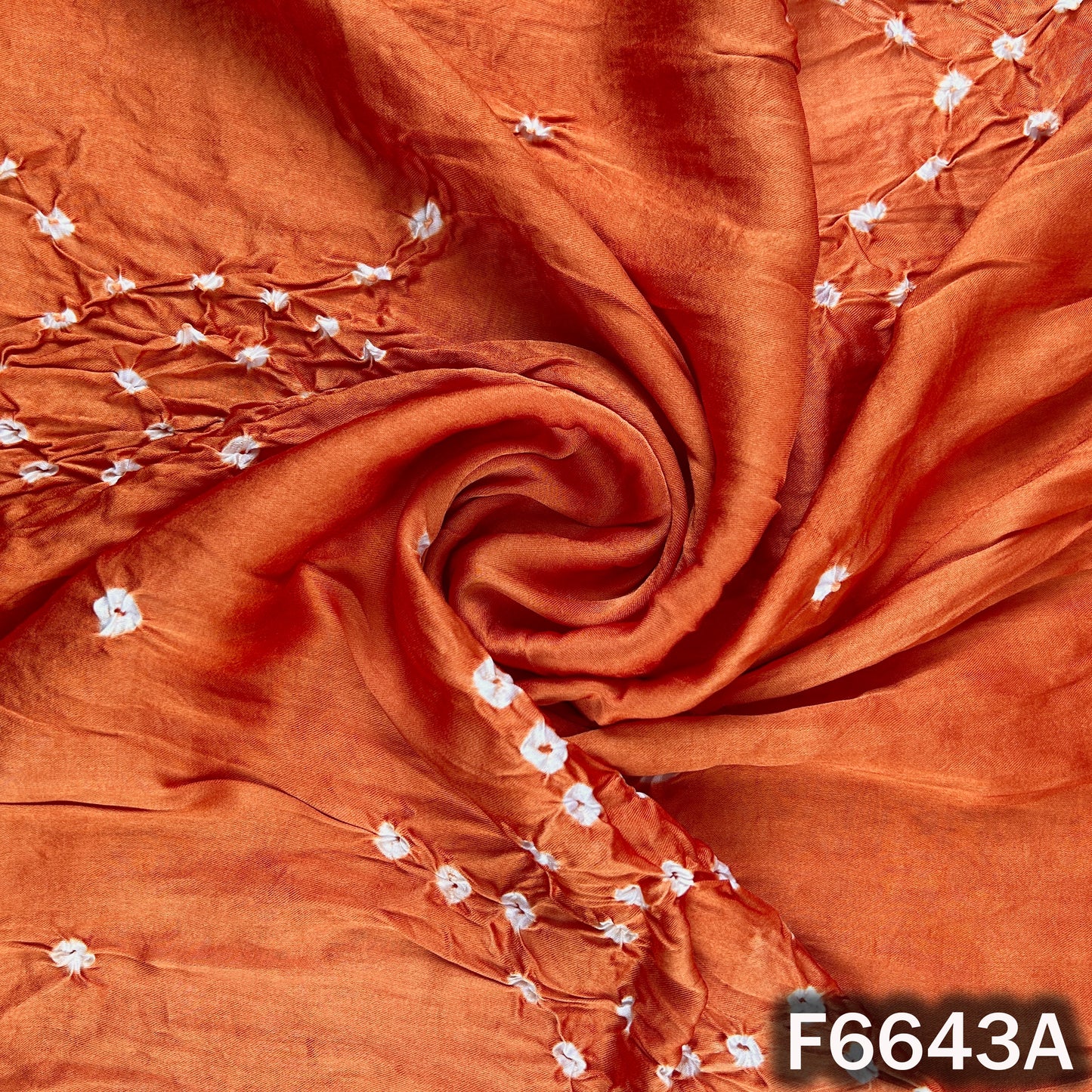 Bandhani Print Modal Satin Fabric - F6643
