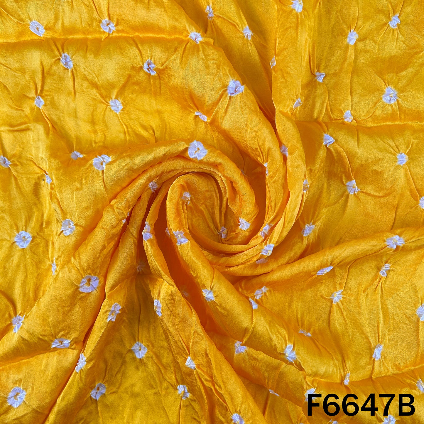 Bandhani Print Modal Satin Fabric - F6647