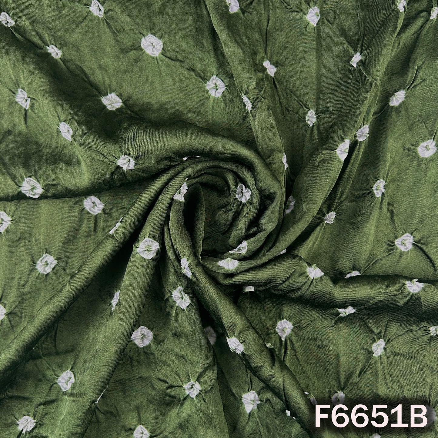 Bandhani Print Modal Satin Fabric - F6651