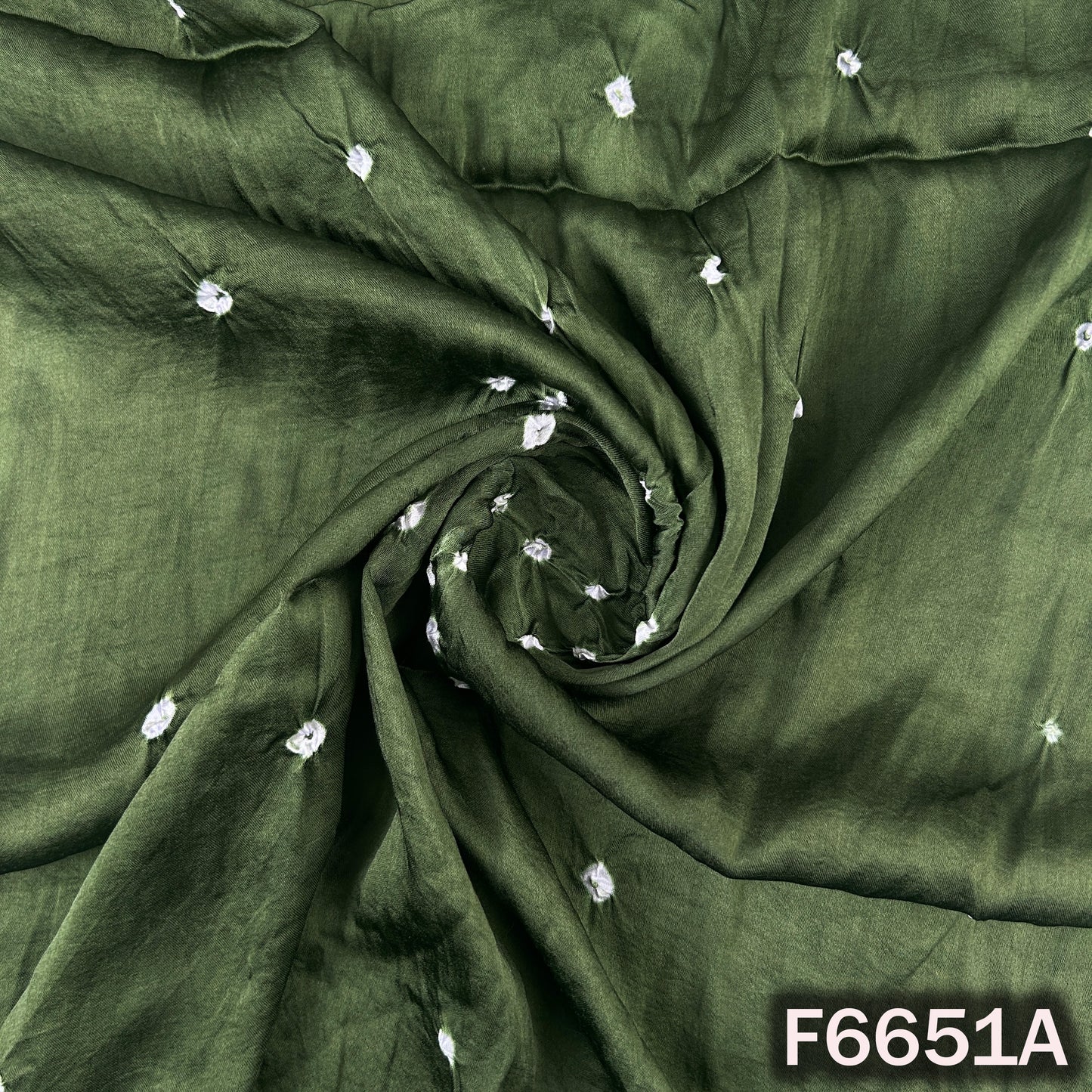 Bandhani Print Modal Satin Fabric - F6651