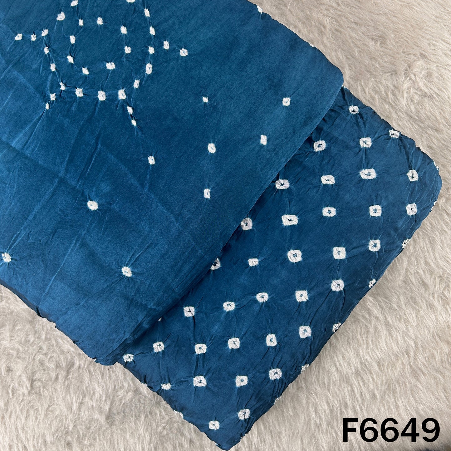 Bandhani Print Modal Satin Fabric - F6649