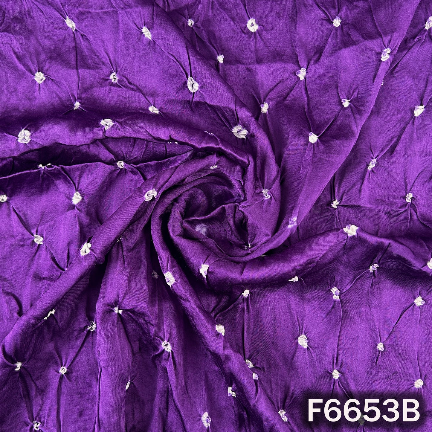 Bandhani Print Modal Satin Fabric - F6653