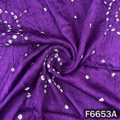 Bandhani Print Modal Satin Fabric - F6653